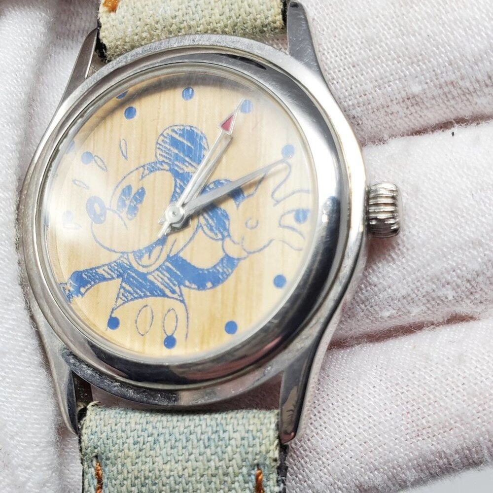 Disney Catalog Mickey Mouse Blue Sketch Art Watch - Picture 3 of 12
